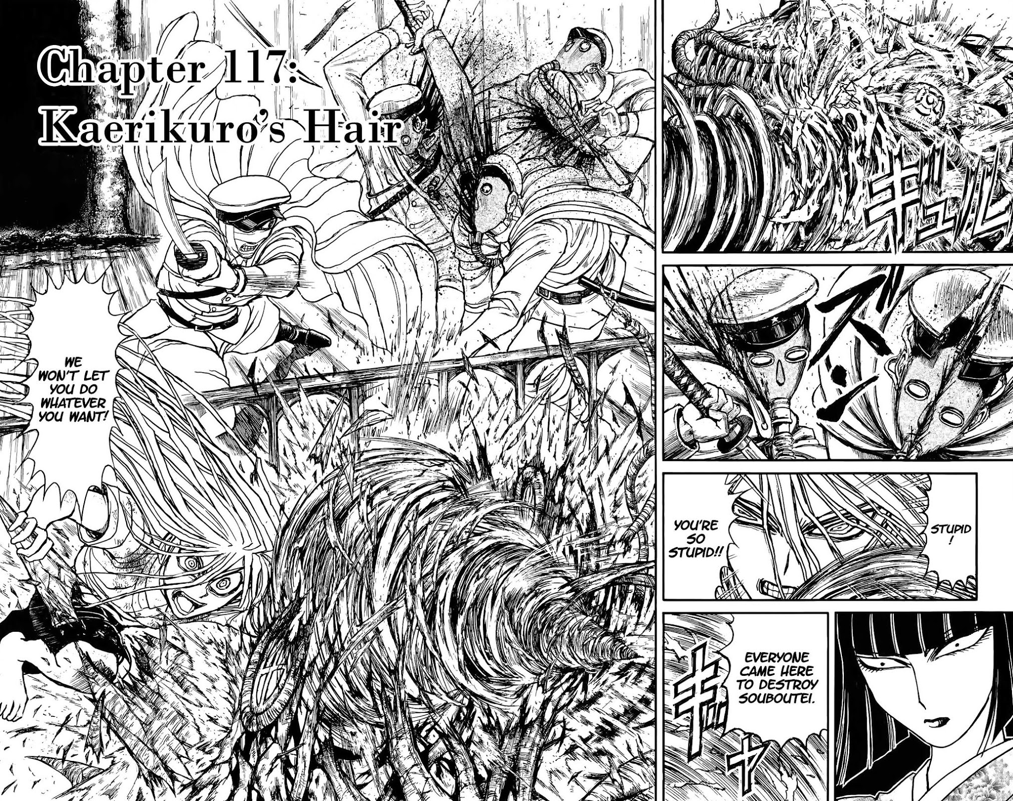 Souboutei Kowasu Beshi Chapter 117 page 4 - Chapter 117: Kaerikuro's Hair