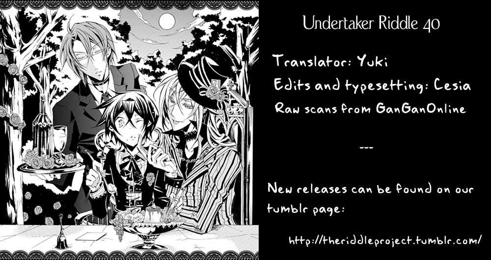 Sougiya Riddle Chapter 40 page 1 - Chapter 40: The Undertakers Unite
