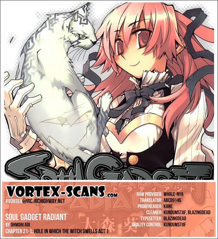 Soul Gadget Radiant Chapter 21.1 page 1 - Chapter 21.1: Hole in which the witch dwells Act 1
