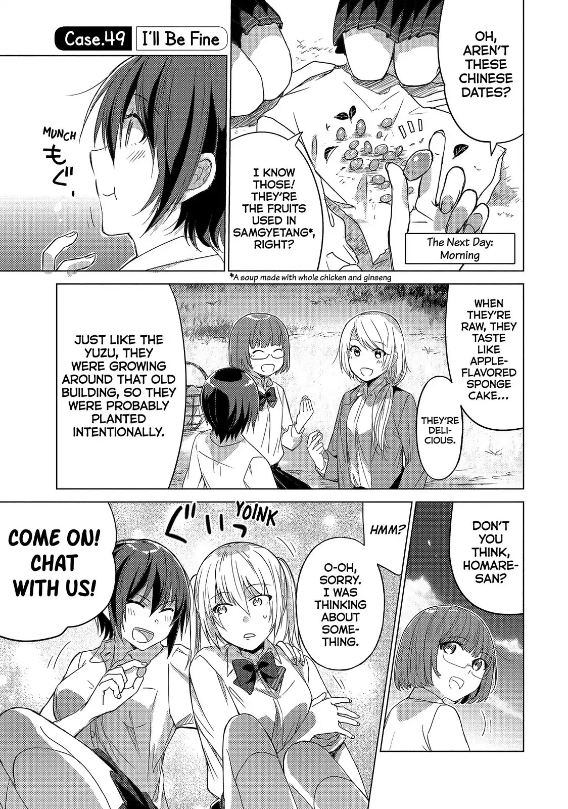 Sounan desu ka? Chapter 49 page 1 - Chapter 49: Vol.4 Case 49: I'll Be Fine