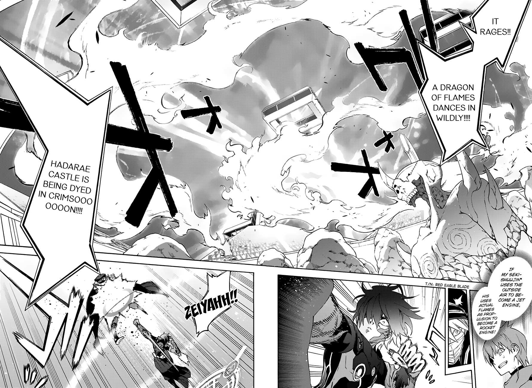 Sousei no Onmyouji Chapter 44 page 34 - Chapter 44: Raging Inferno at Hadarae Castle!!