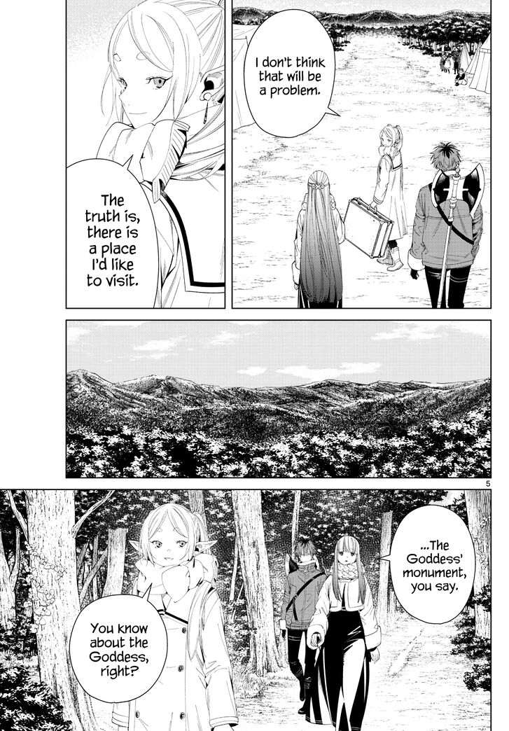 Sousou no Frieren Chapter 107 page 5 - Chapter 107: The Monument of the Goddess