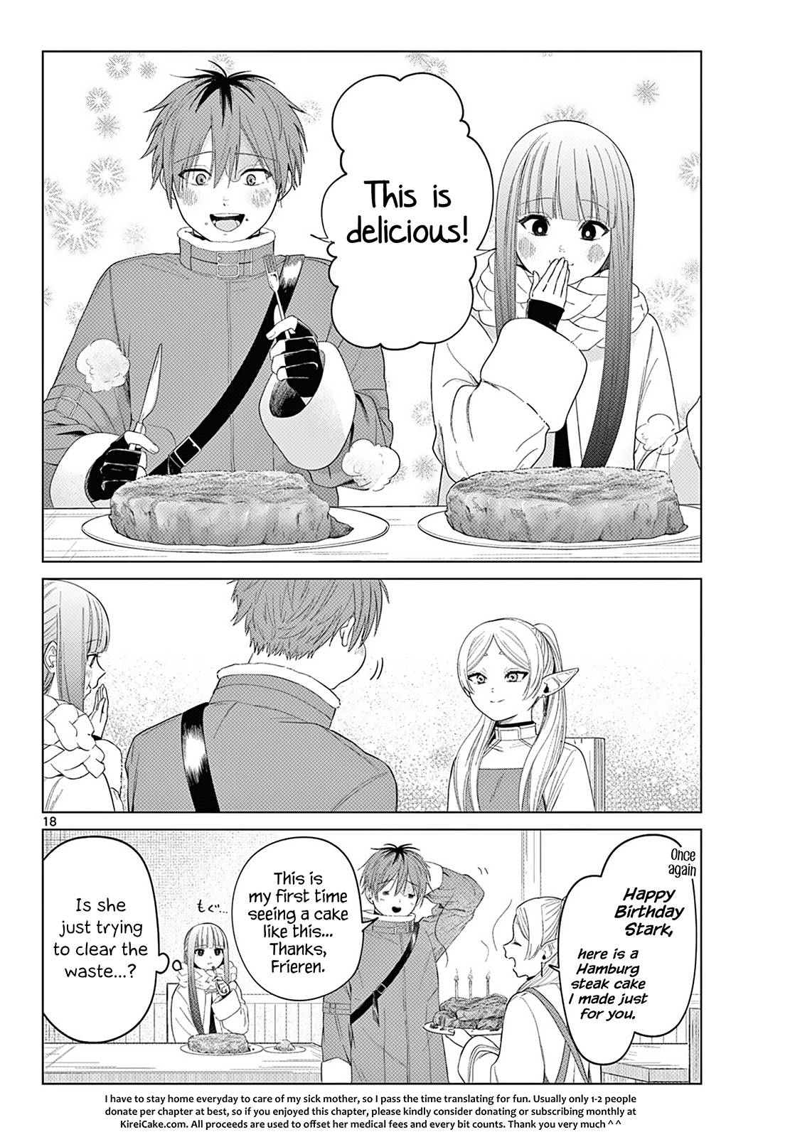 Sousou no Frieren Chapter 110.1 page 18 - Chapter 110.1: Frieren at the Kitchen