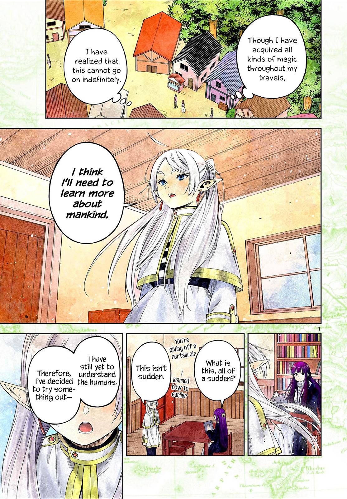 Sousou no Frieren Chapter 110.3 page 2 - Chapter 110.3: Frieren Wants to Learn About the Humans