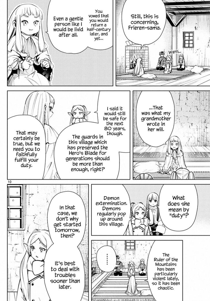 Sousou no Frieren Chapter 25 page 10 - Chapter 25: The Village of the Sword
