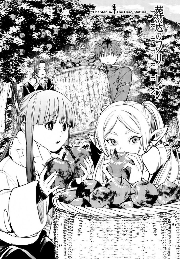 Sousou no Frieren Chapter 34 page 1 - Chapter 34: The Statues of Heroes