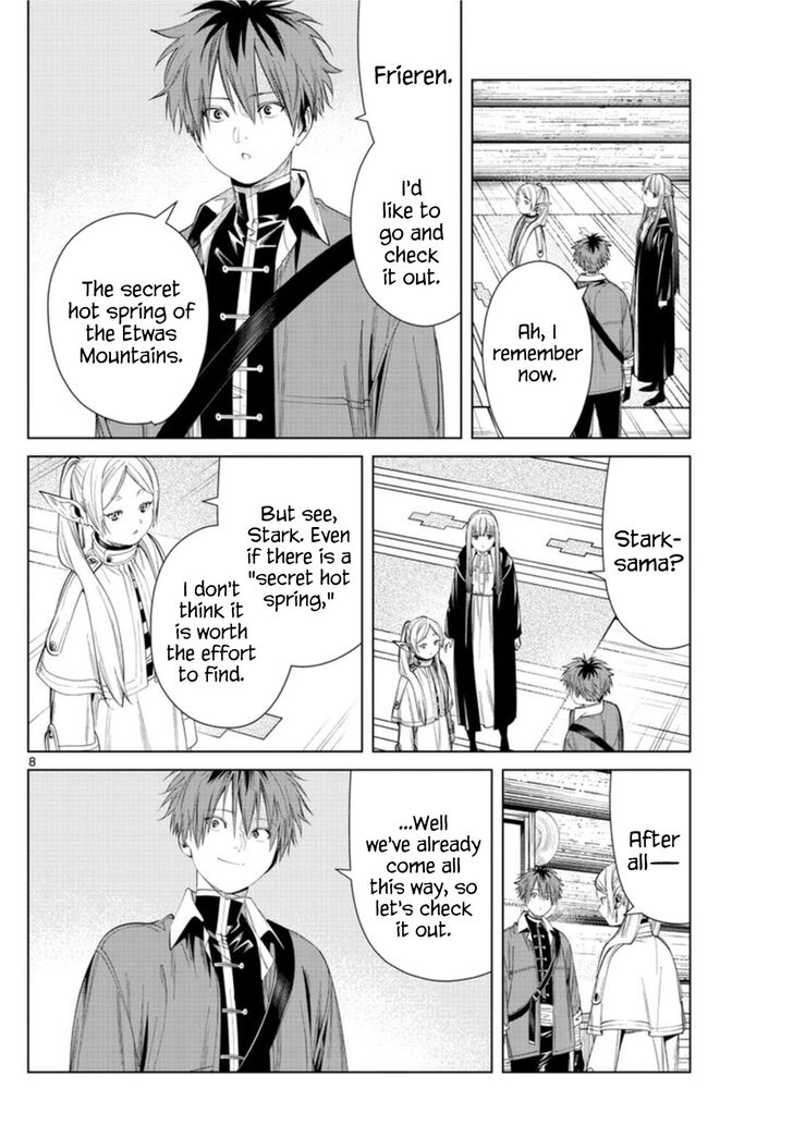 Sousou no Frieren Chapter 65 page 8 - Chapter 65: The Secret Hot Spring of the Etwas Mountains