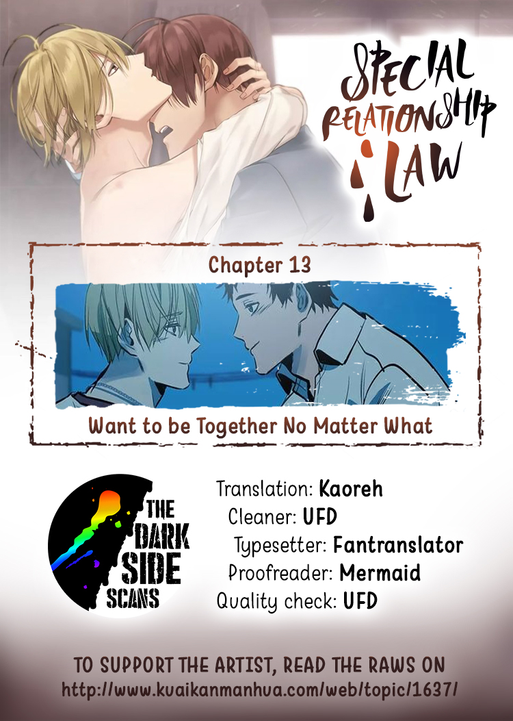 Special Relationship Law Chapter 13 page 1 - Chapter 13: Want To Be Together No Matter What