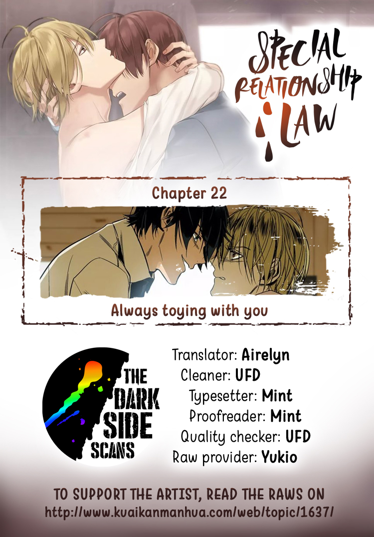 Special Relationship Law Chapter 22 page 1 - Chapter 22: Always Toying With You