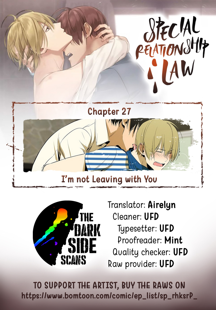 Special Relationship Law Chapter 27 page 1 - Chapter 27: I’m not Leaving with You