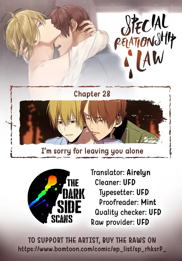 Special Relationship Law Chapter 28 page 1 - Chapter 28: I’m sorry for leaving you alone