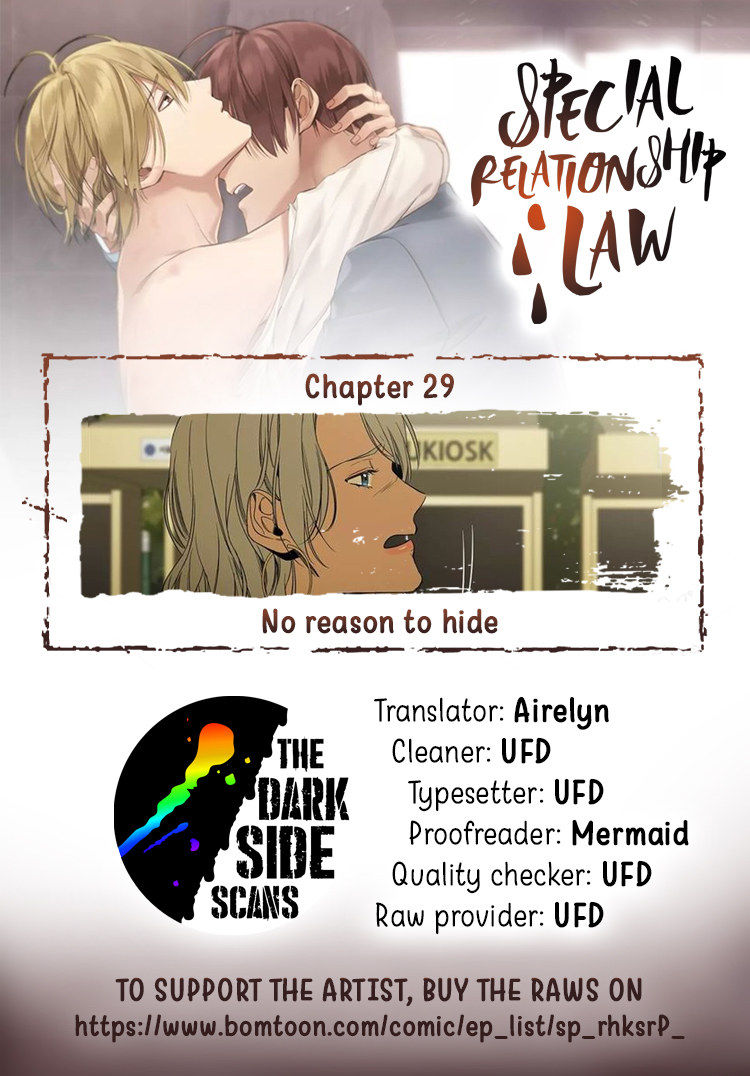 Special Relationship Law Chapter 29 page 1 - Chapter 29: No reason to hide