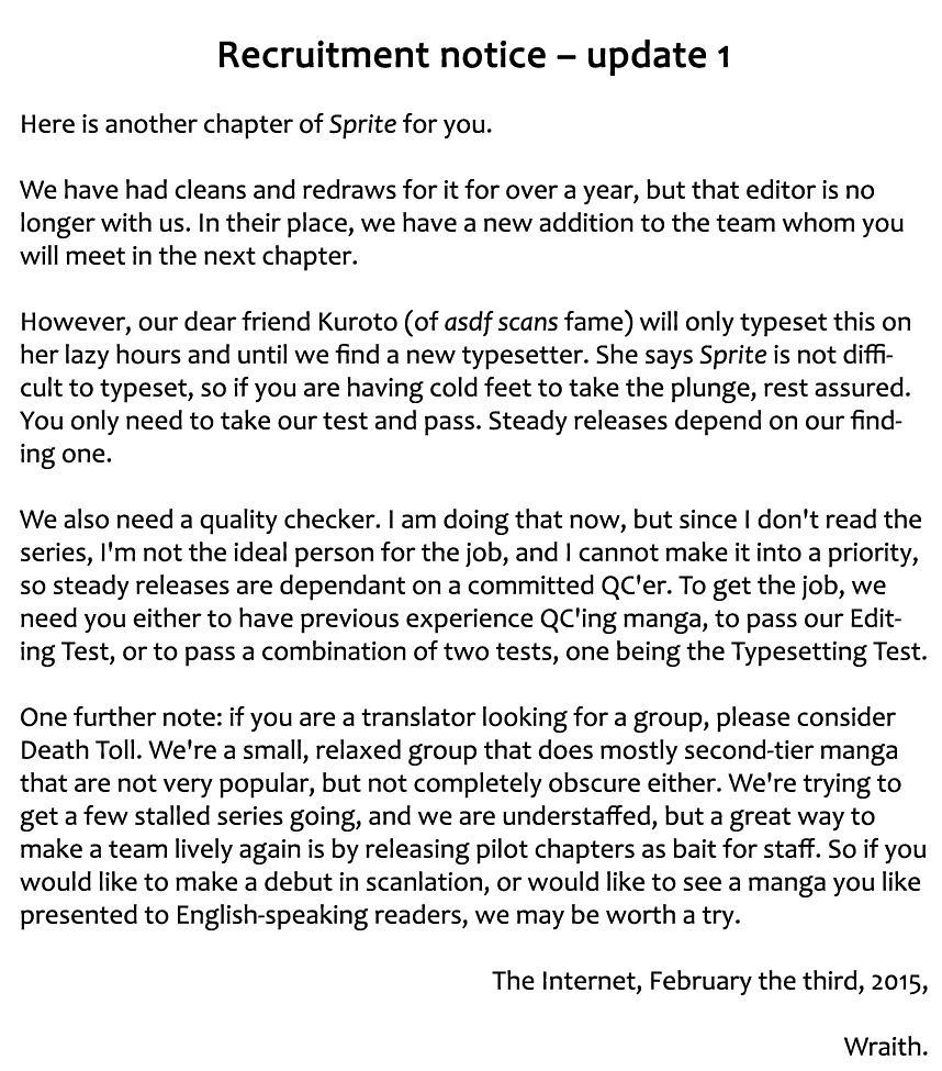 Sprite Chapter 47.3 page 1 - Chapter 47.3 : Collapse: The End