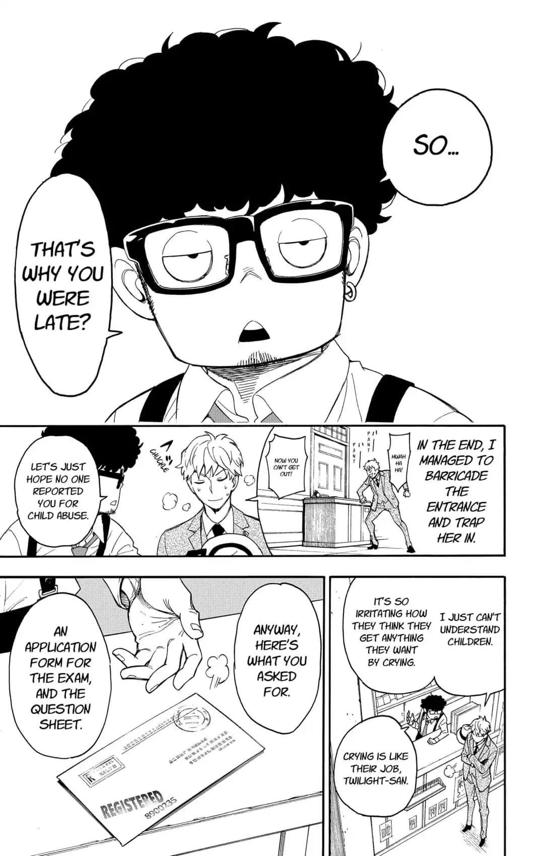 Spy x Family manga, chapter 1, page 35 of 71