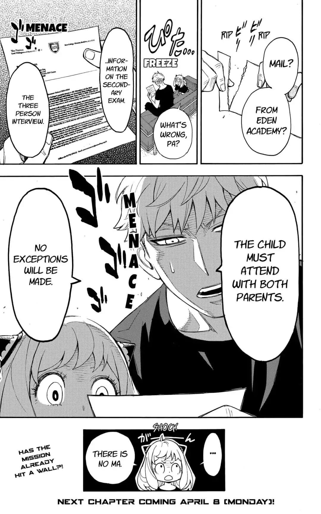 Spy x Family manga, chapter 1, page 71 of 71