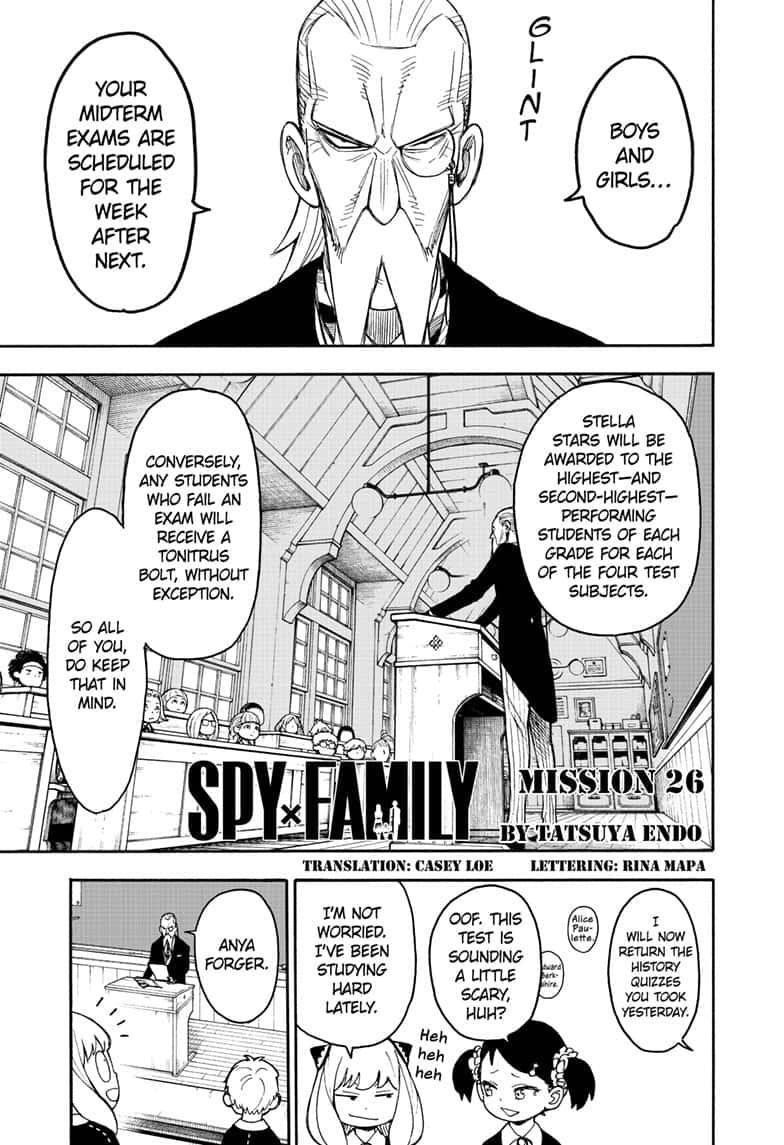 Spy x Family manga, chapter 26, page 1 of 23