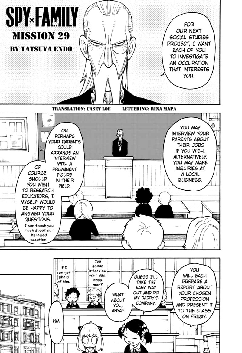 Spy x Family manga, chapter 29, page 1 of 23