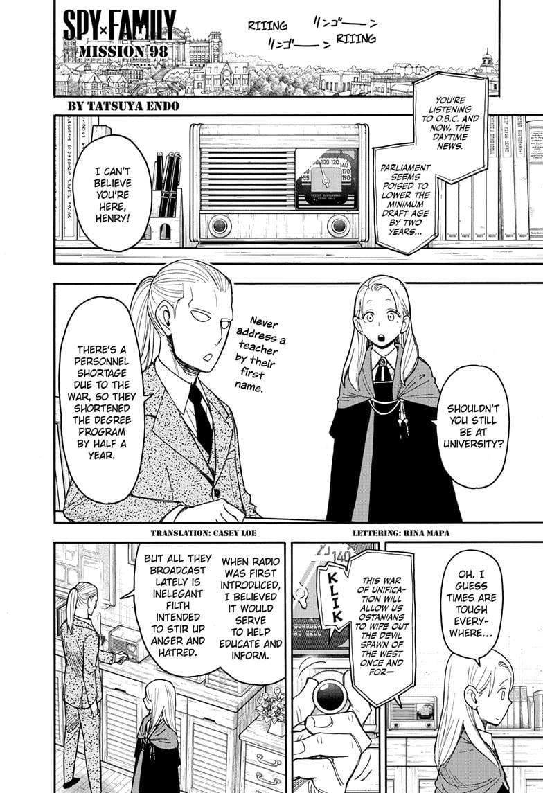 Spy x Family manga, chapter 98, page 1 of 19