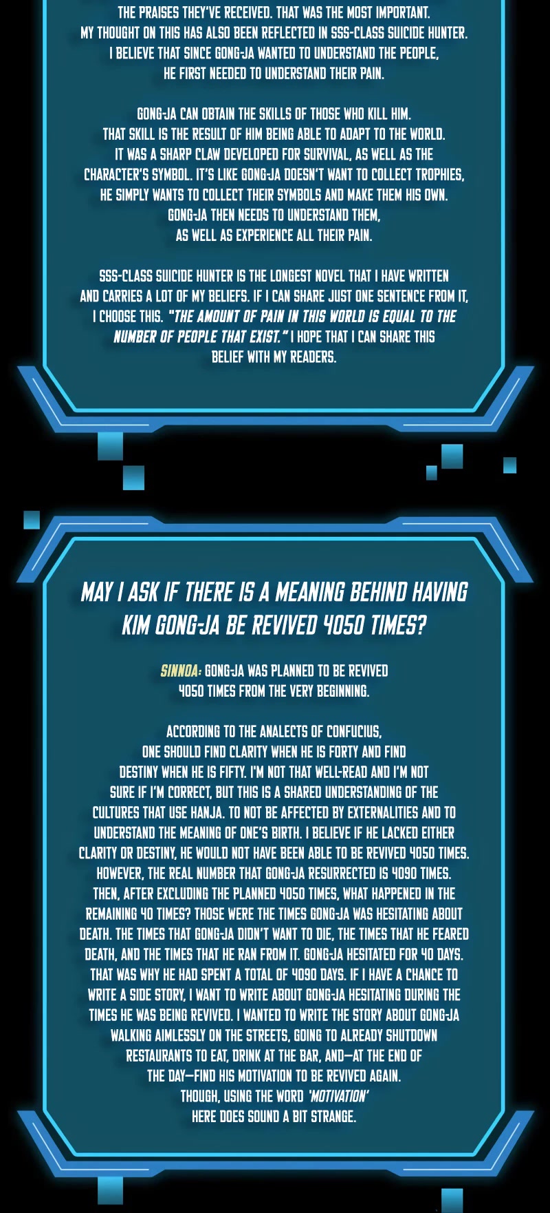 SSS-Class Suicide Hunter Chapter 80.5 page 9 - Chapter 80.5: Author Interview