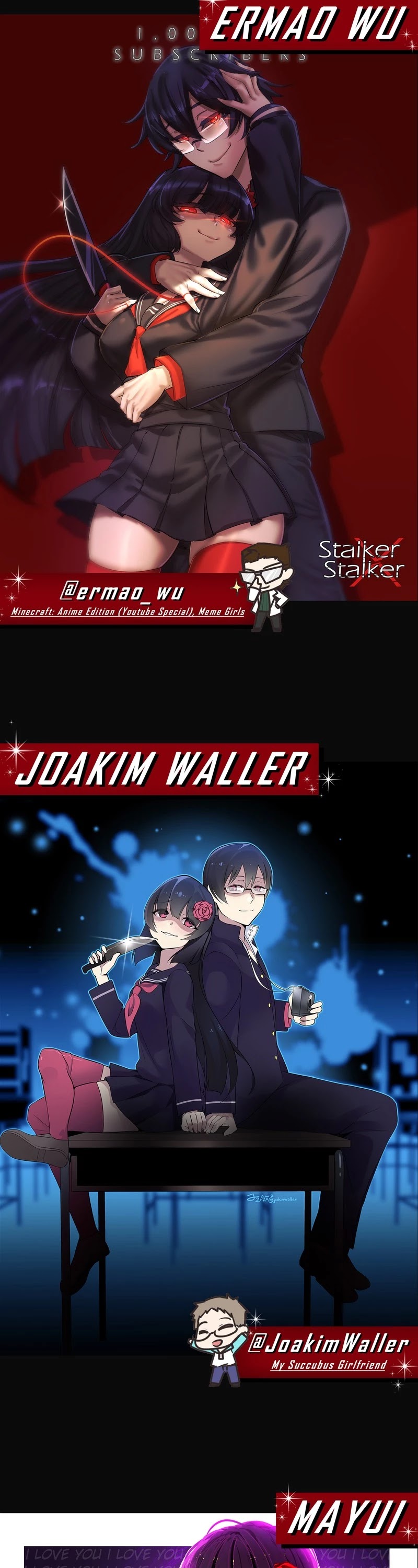 Stalker x Stalker Chapter 67.6 page 3 - Chapter 67.6: 1 MILLION SUBSCRIBERS & CANVAS AWARDS!