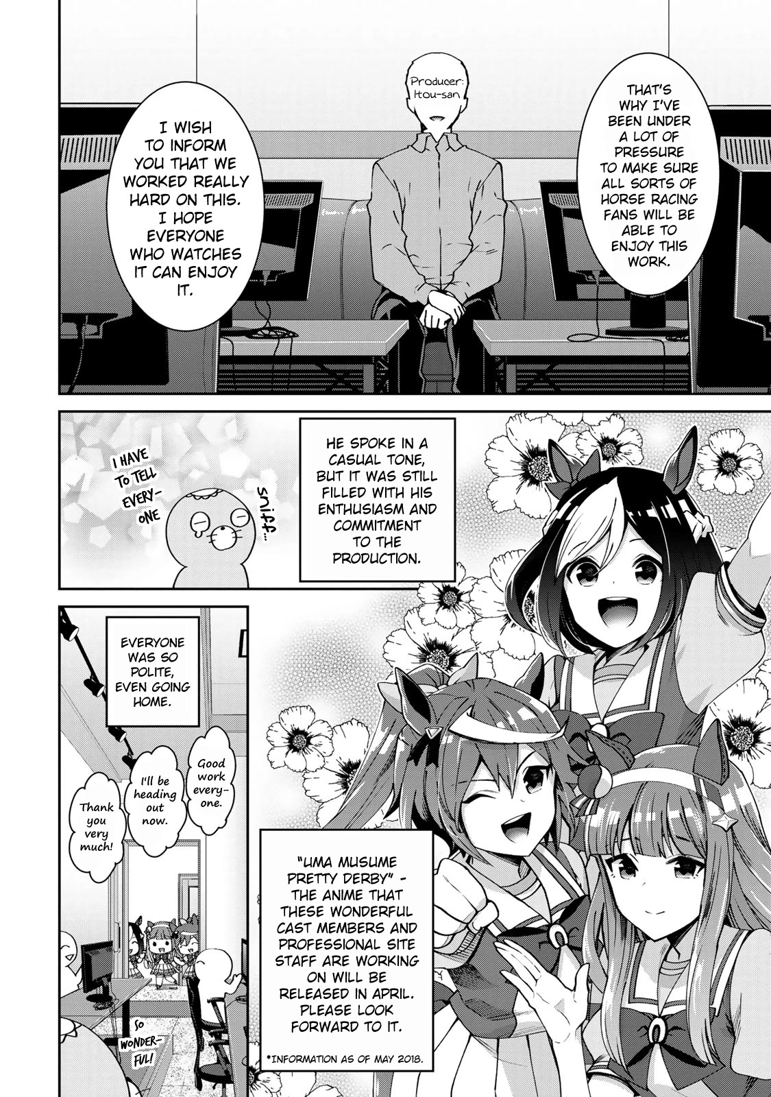 Starting Gate -Horsegirl Pretty Derby- Chapter 19.5 page 8 - Chapter 19.5: Extra 1: Dubbing Report