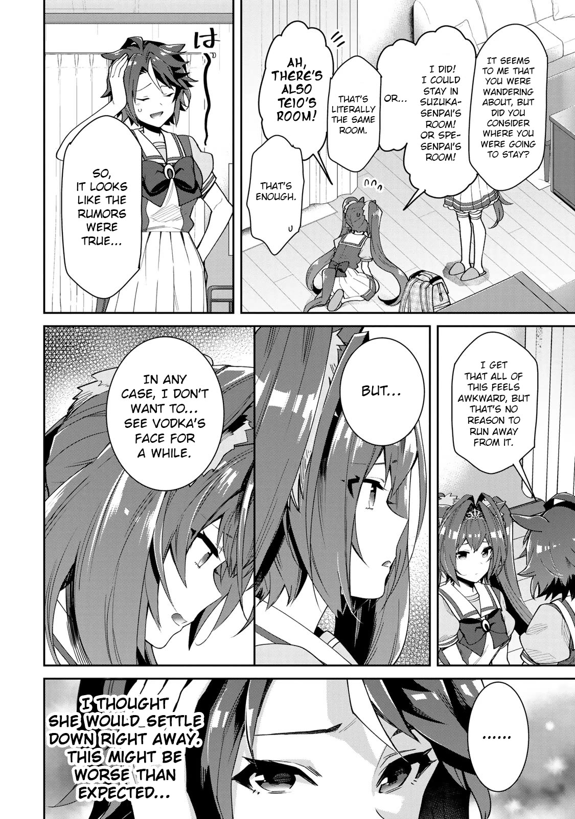 Starting Gate -Horsegirl Pretty Derby- Chapter 25 page 4 - Chapter 25: Vodka and Scarlet #4