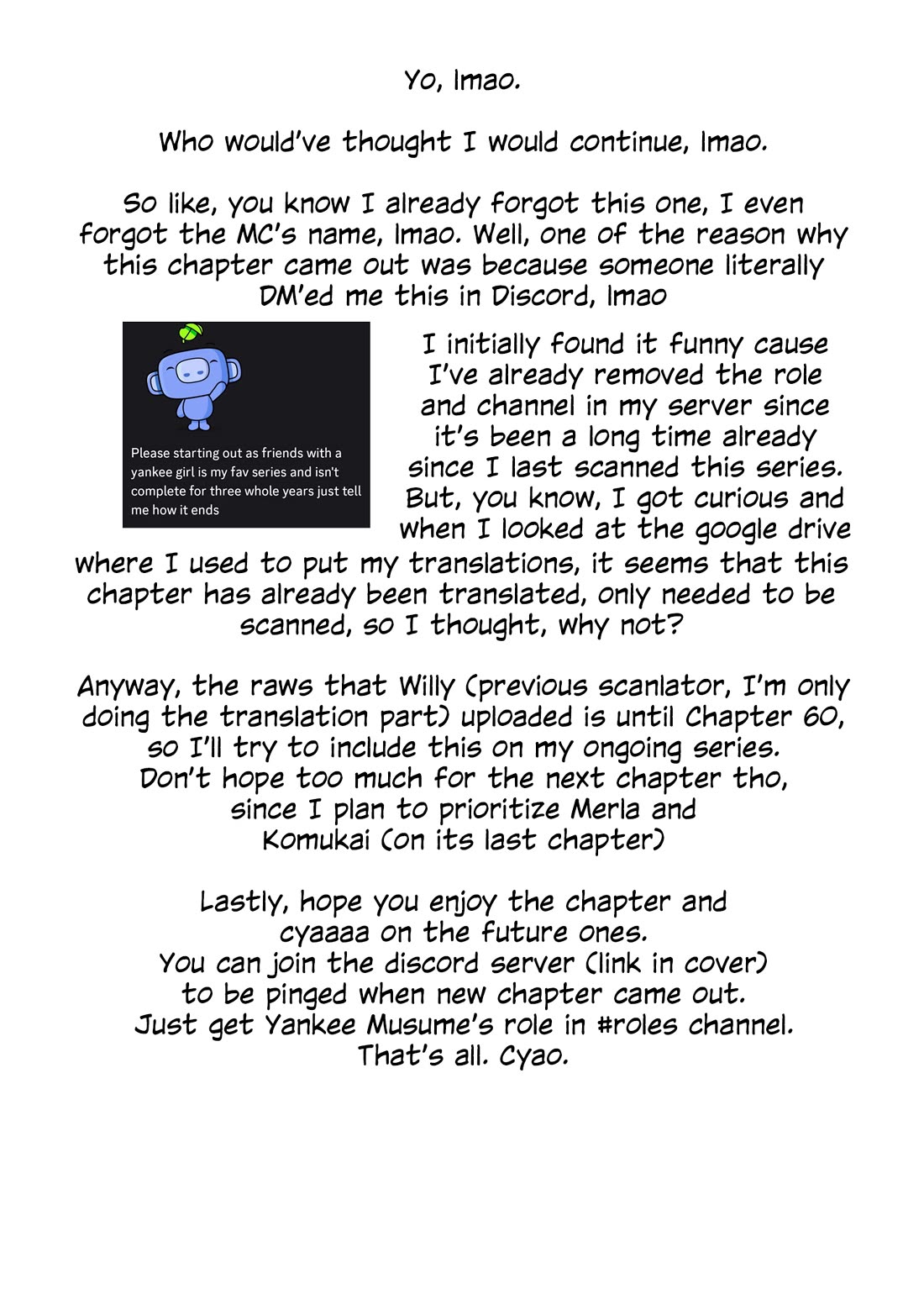Starting Out As Friends With A Yankee Girl Chapter 31 page 11 - Chapter 31