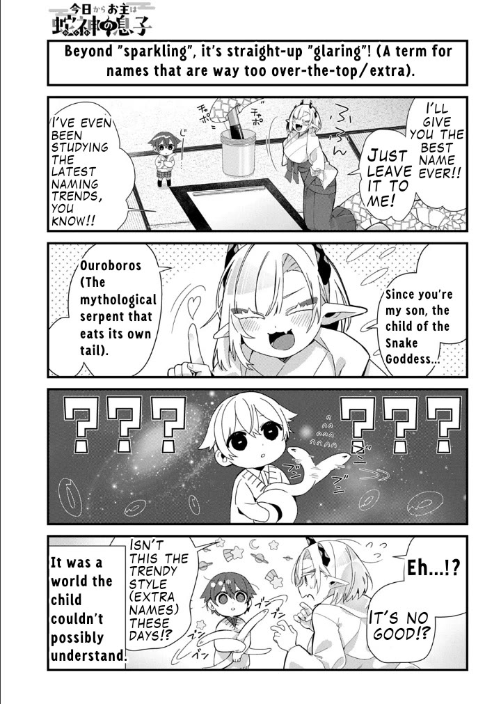 Starting Today, You are the Snake Goddess' Son Chapter 6 page 4 - Chapter 6: The Naming Ceremony!!
