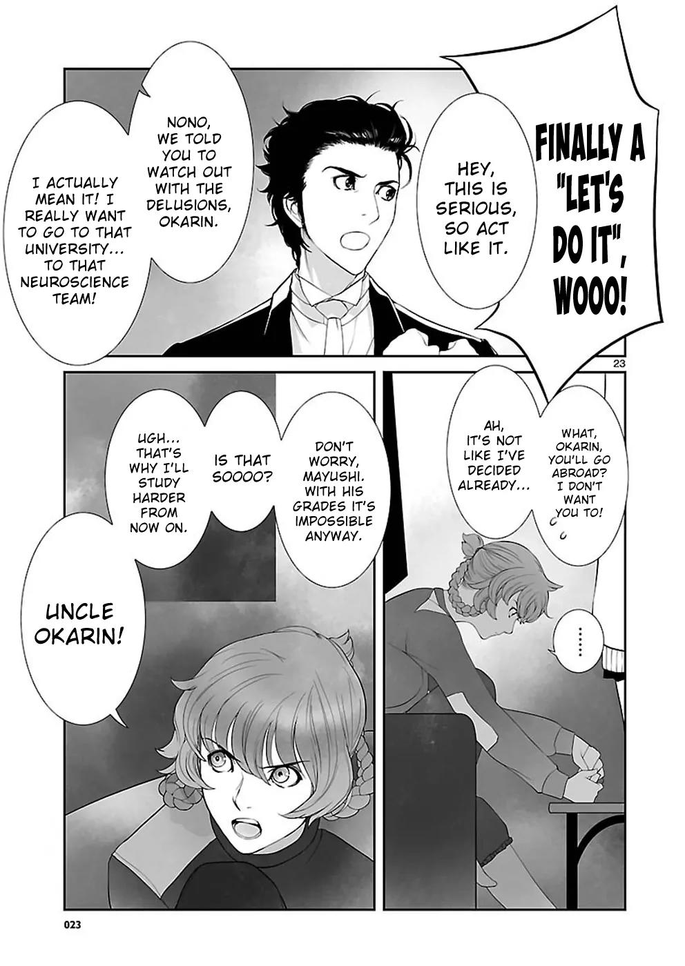 Steins;Gate - Heiji Kyokusen no Epigraph Chapter 4 page 23 - Chapter 4: Valley of Hinnom - 1