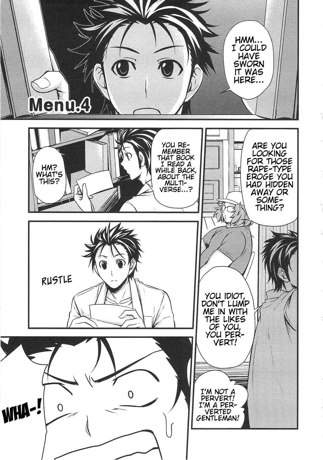 Steins;Gate - Hiyoku Renri + Nyan² Crisis ☆ Chapter 4 page 1 - Chapter 4: Menu. 4