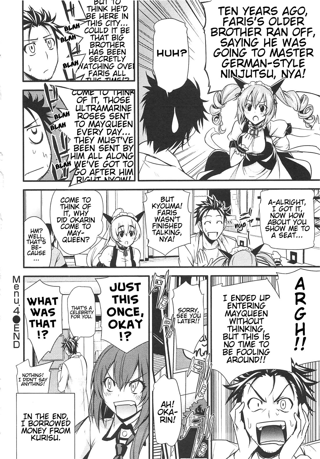 Steins;Gate - Hiyoku Renri + Nyan² Crisis ☆ Chapter 4 page 24 - Chapter 4: Menu. 4