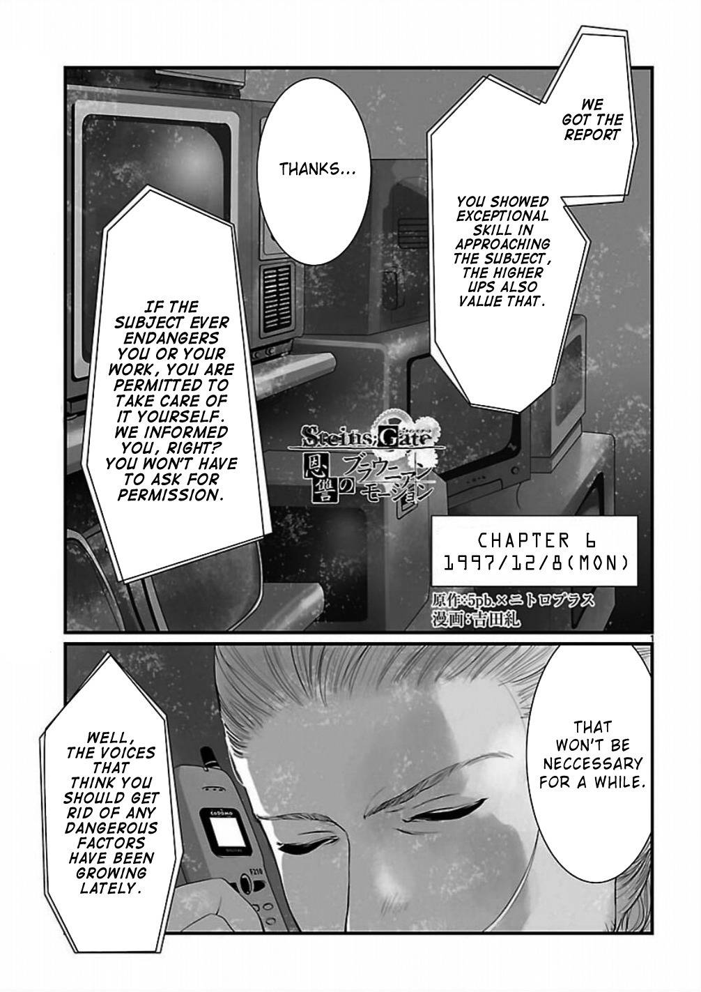 Steins;Gate - Onshuu no Brownian Motion Chapter 6 page 1 - Chapter 6