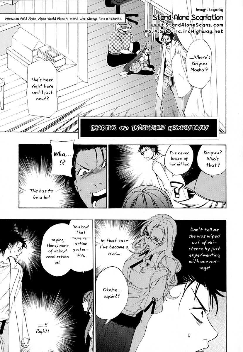 Steins;Gate Chapter 5 page 1 - Chapter 5: Incredible Homeostasis