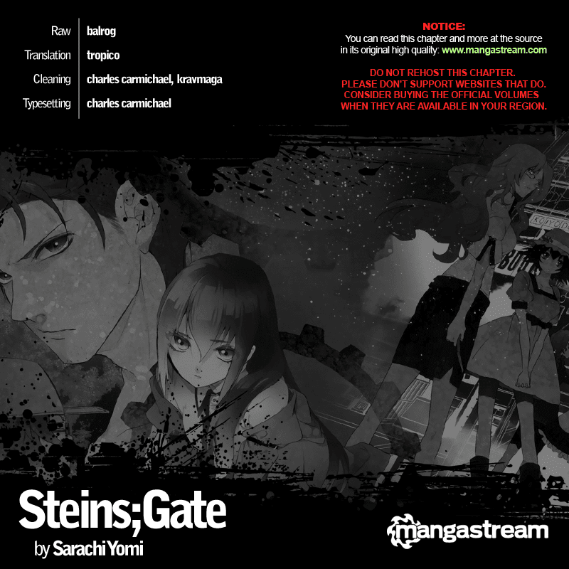Steins;Gate Chapter 7 page 1 - Chapter 7: Phantasmal Homeostasis III