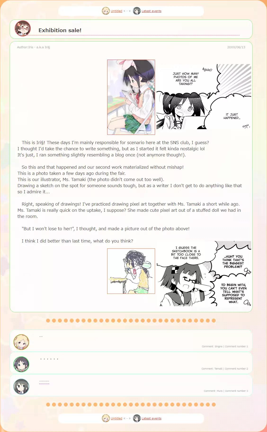 Stella no Mahou Chapter 13.6 page 3 - Chapter 13.6: Blog Extras