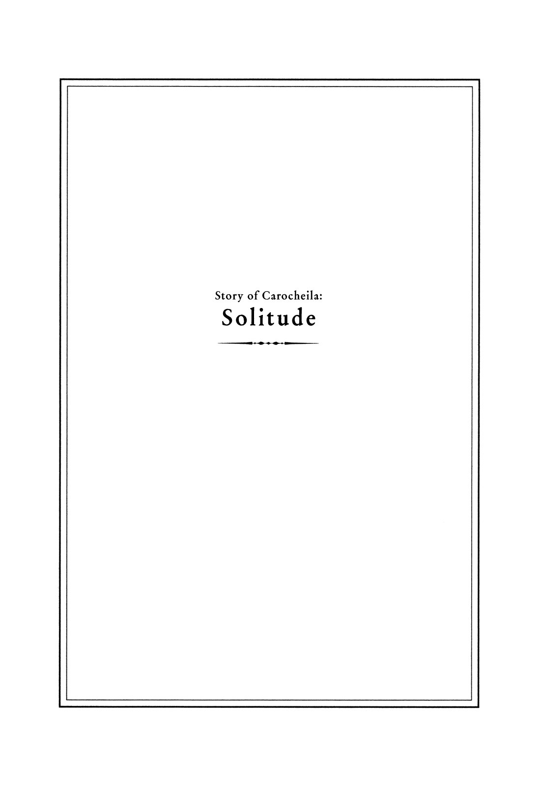 Story of Carocheila Chapter 1 page 5 - Chapter 1: Solitude
