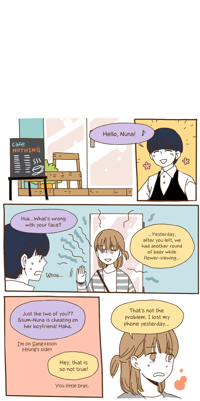 Story of Someone We Know Chapter 53 page 7 - Chapter 53 : Spring + Cherry Blossoms + Beer