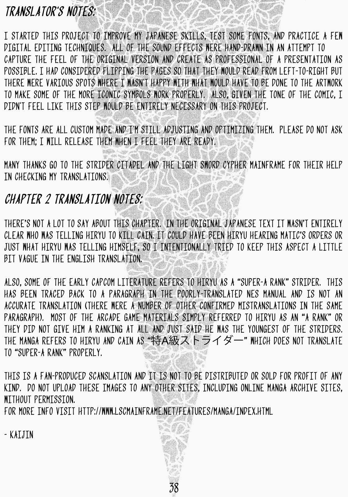 Strider Hiryu Chapter 2 page 38 - Chapter 2