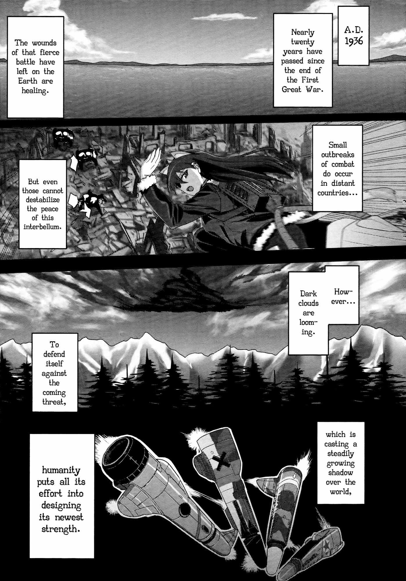 Strike Witches Rei: 1937 Fusou Kaijihen Chapter 1 page 4 - Chapter 1: Oath of the Sky