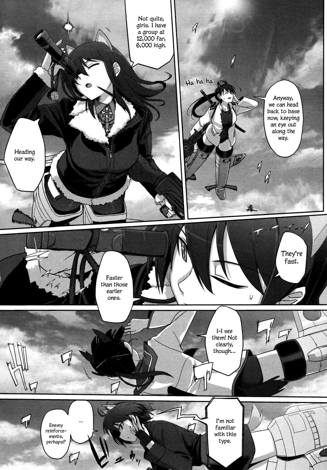 Strike Witches Rei: 1937 Fusou Kaijihen Chapter 3 page 14 - Chapter 3: Three Crows of the Sea of FUSO