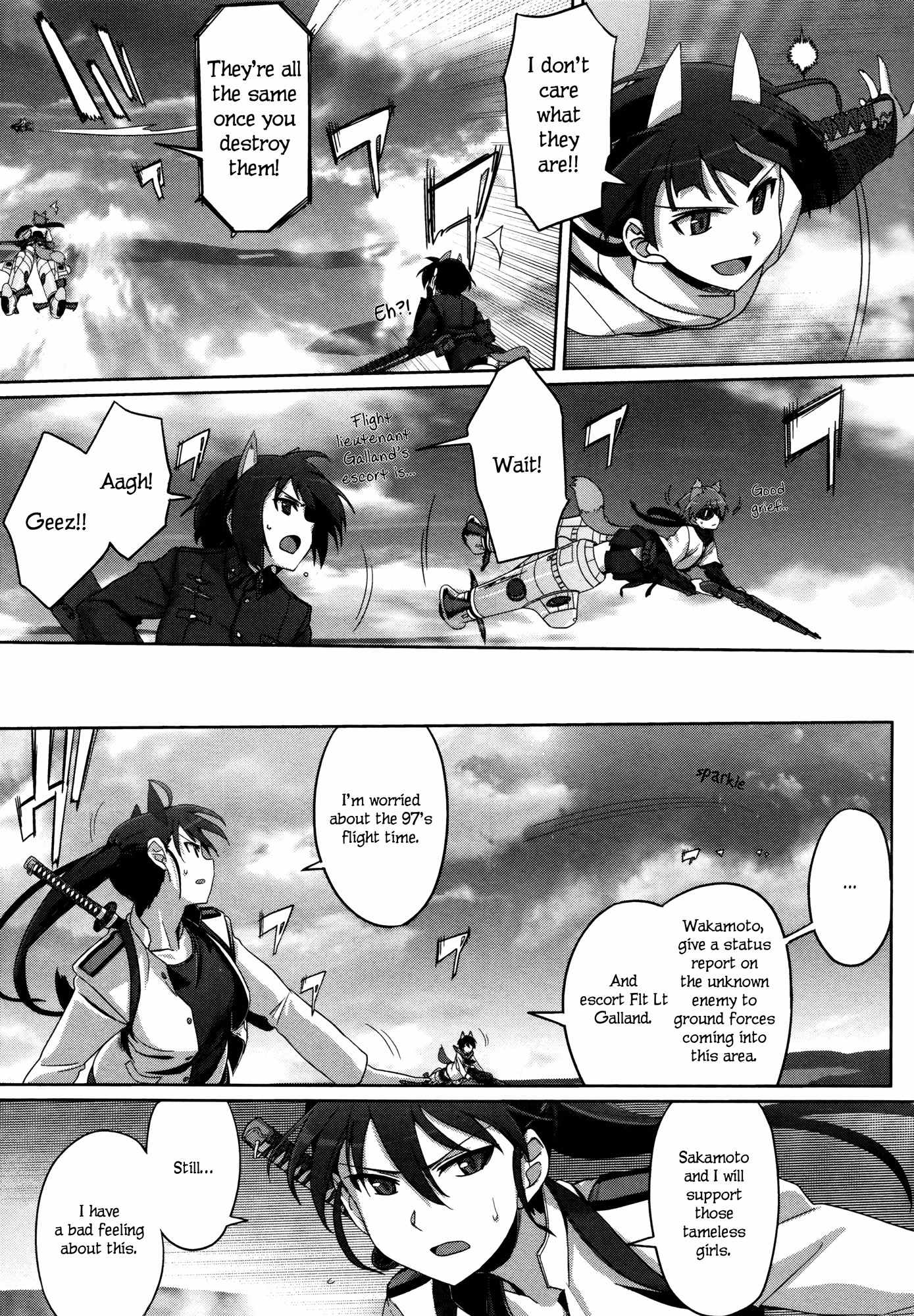 Strike Witches Rei: 1937 Fusou Kaijihen Chapter 3 page 15 - Chapter 3: Three Crows of the Sea of FUSO