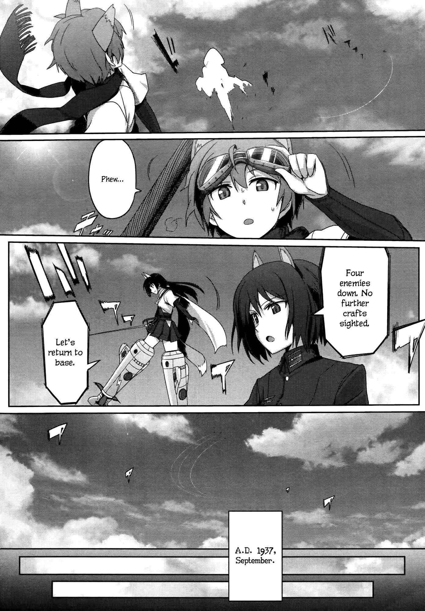 Strike Witches Rei: 1937 Fusou Kaijihen Chapter 3 page 6 - Chapter 3: Three Crows of the Sea of FUSO