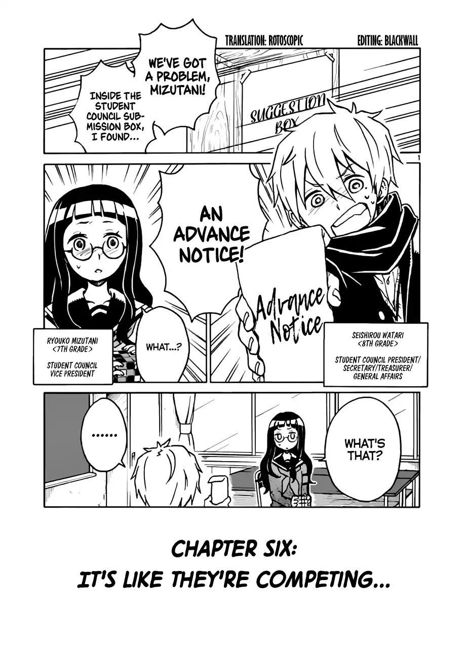 Student Council for Two Chapter 6 page 1 - Chapter 6: It's Like They're Competing...