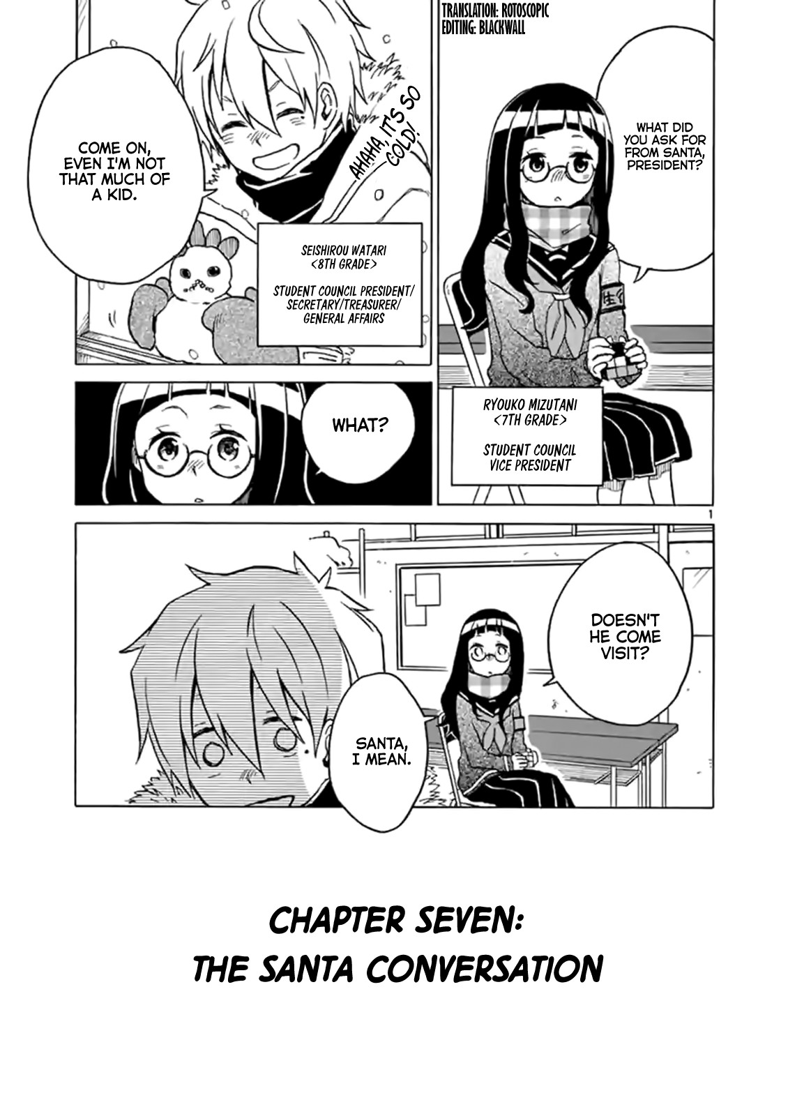 Student Council for Two Chapter 7 page 1 - Chapter 7: The Santa Conversation