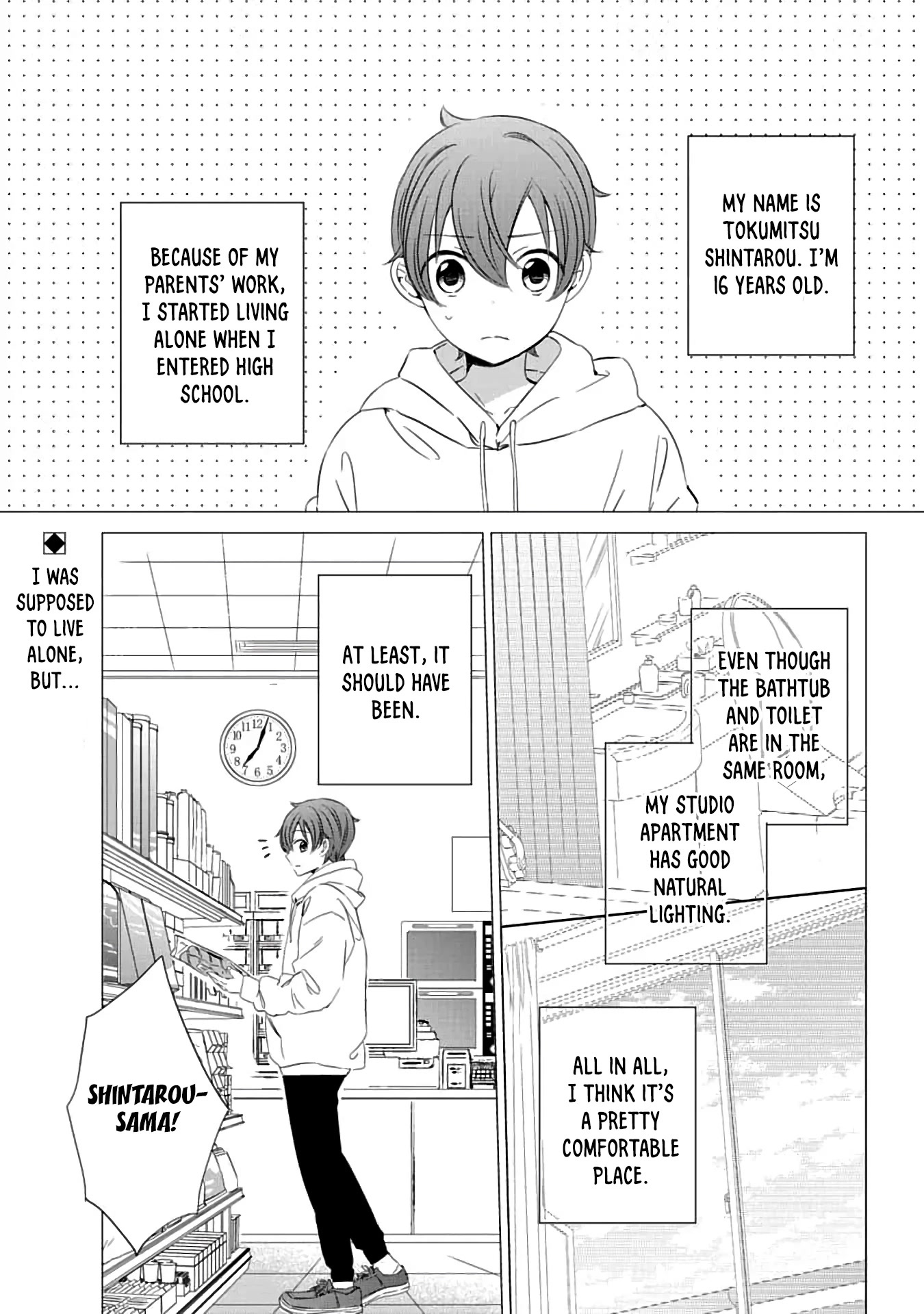 Studio Apartment, Good Lighting, Angel Included. Chapter 2 page 3 - Chapter 2: First Shopping Trip