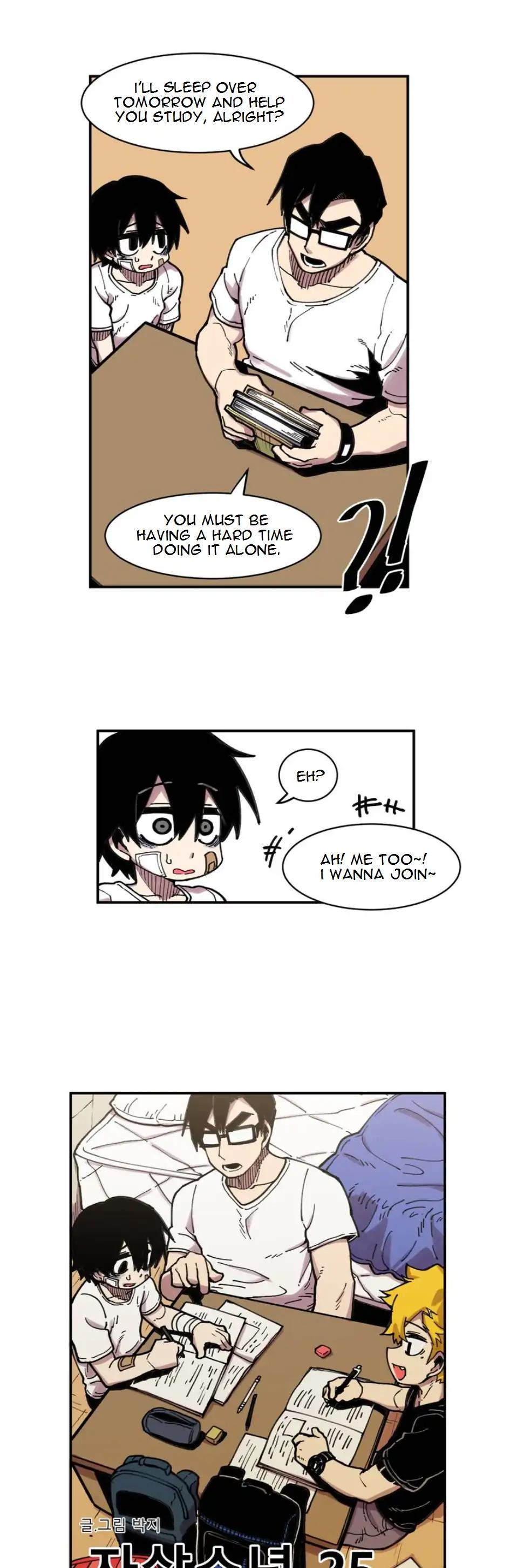 Suicide Boy Chapter 25 page 5 - Chapter 25: Midterm Exam 3
