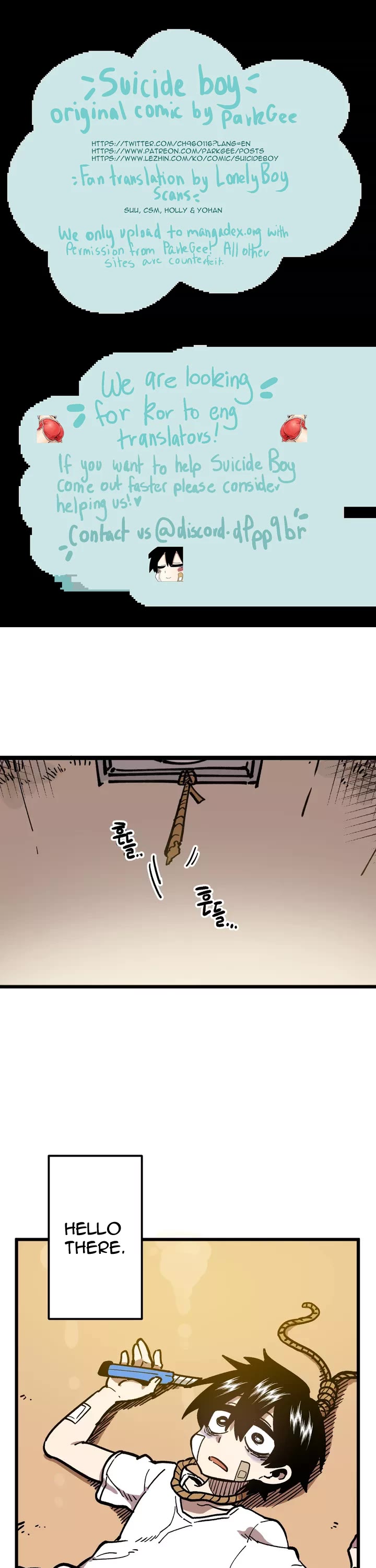 Suicide Boy Chapter 56 page 1 - Chapter 56: My Back Hurts 1
