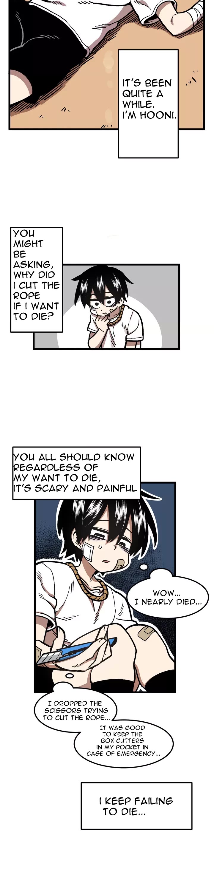 Suicide Boy Chapter 56 page 2 - Chapter 56: My Back Hurts 1