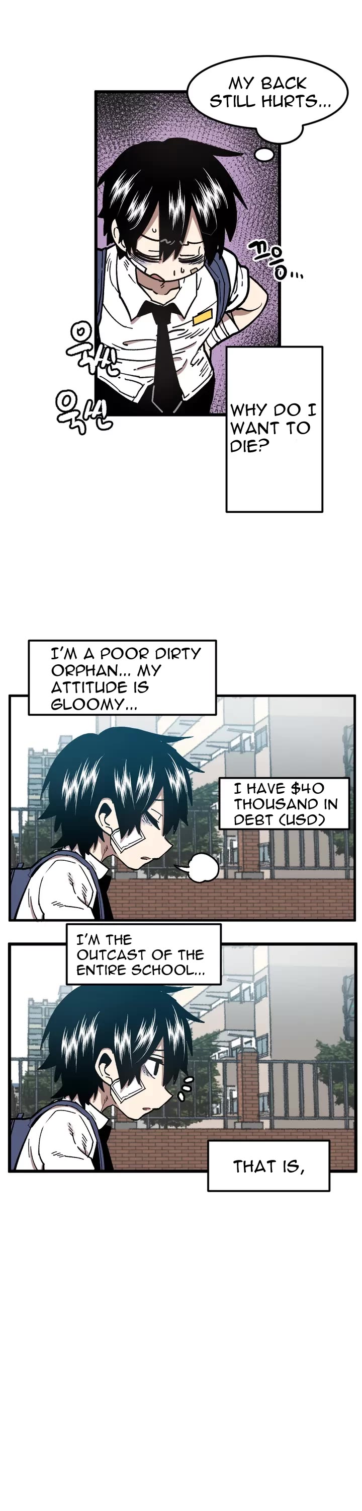 Suicide Boy Chapter 56 page 6 - Chapter 56: My Back Hurts 1