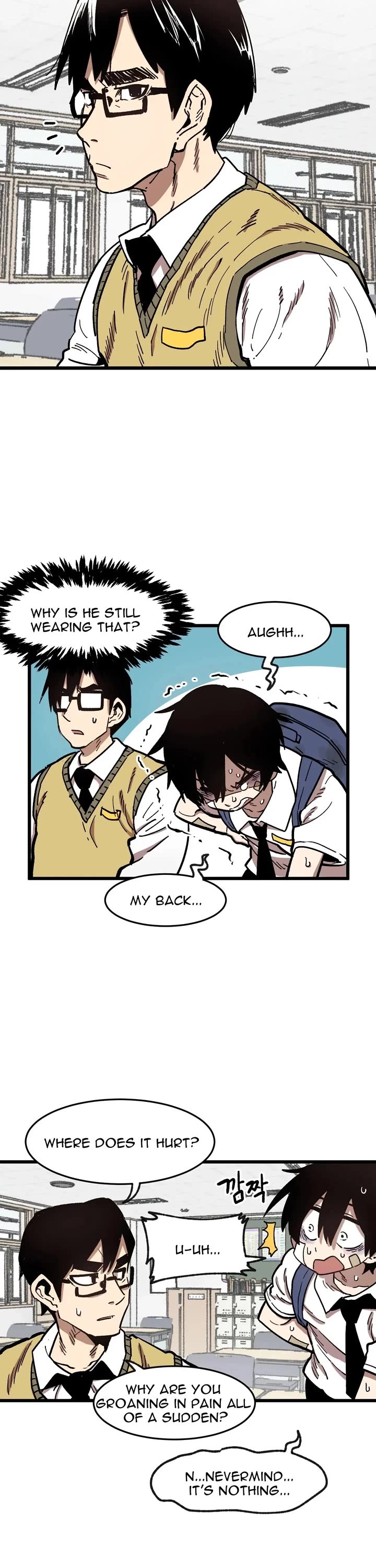 Suicide Boy Chapter 57 page 2 - Chapter 57: My Back Hurts 2